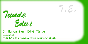 tunde edvi business card